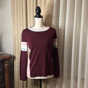 Hippie Rose Size L Burgundy Long Sleeve Shirt